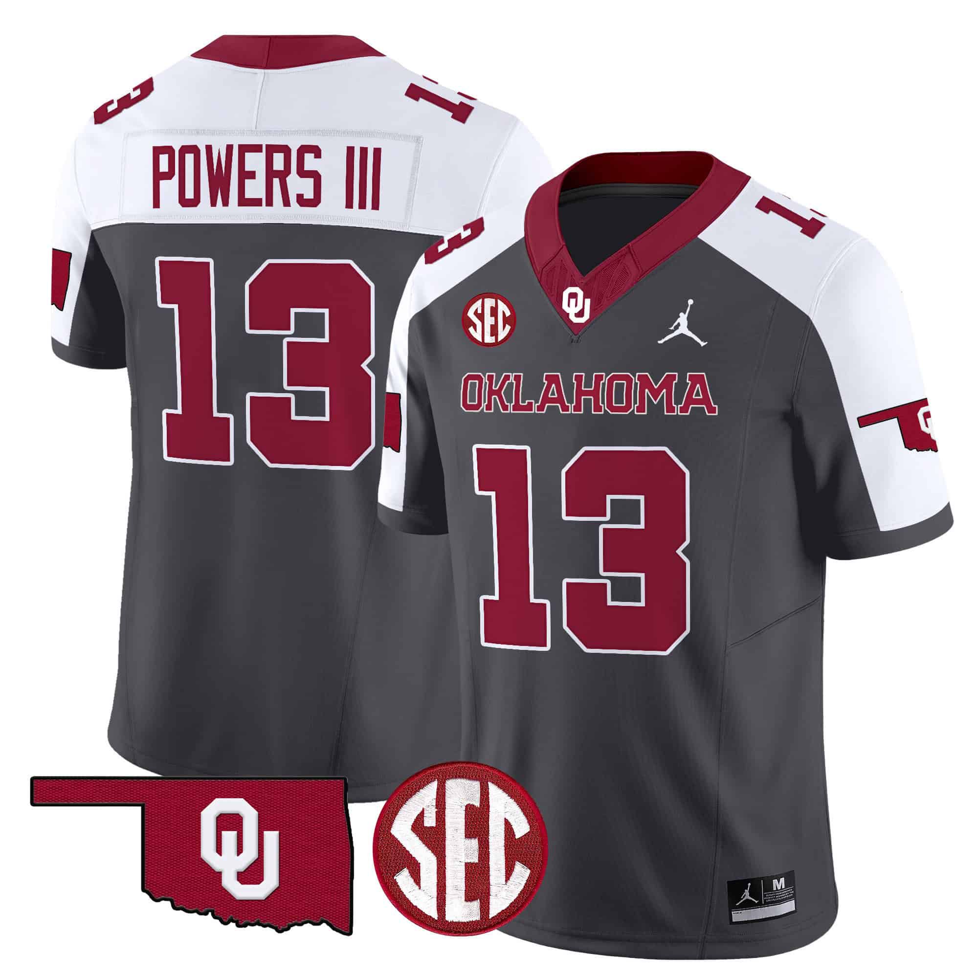Men Oklahoma Sooners #13 Powers iii Black 2024 Vapor Limited NCAA Jersey->indianapolis colts->NFL Jersey